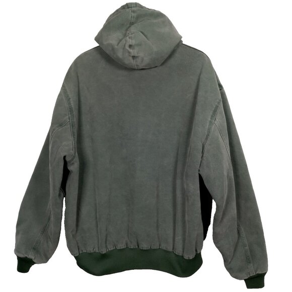 Vintage 1990s Carhartt Jacket 2XL Green Canvas Workwear USA Union Made JQ294 - Picture 2 of 16